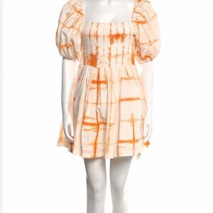 SWF Tie-Dye Puff Sleeve Smocked Dress